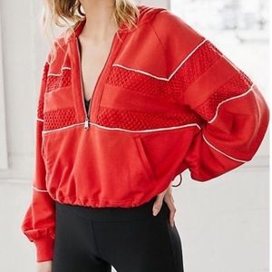 FREE PEOPLE Quarter Zip Win Win Hoodie
